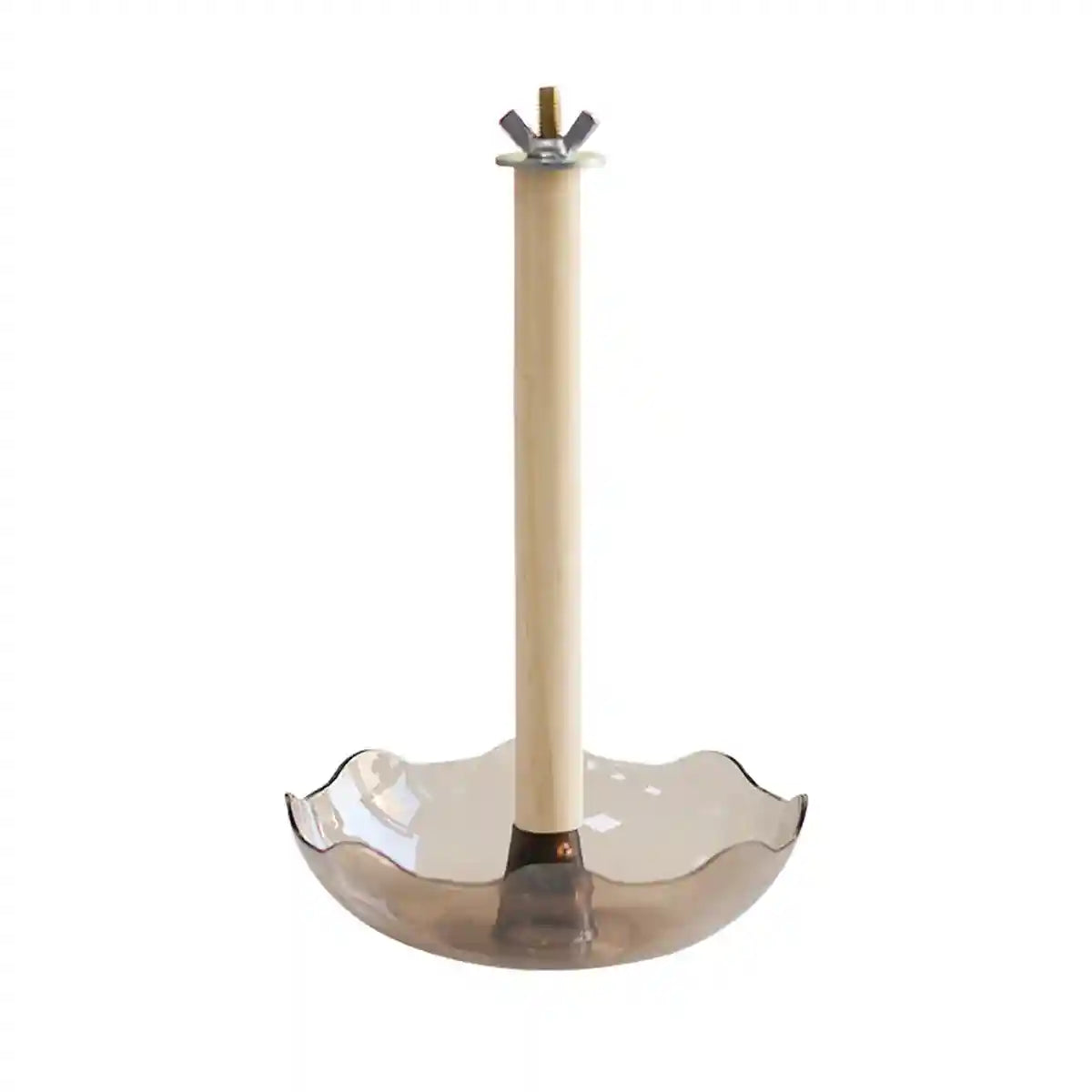 Transparent Bird Feeding Bowl with Perch for Parrots and Lovebirds