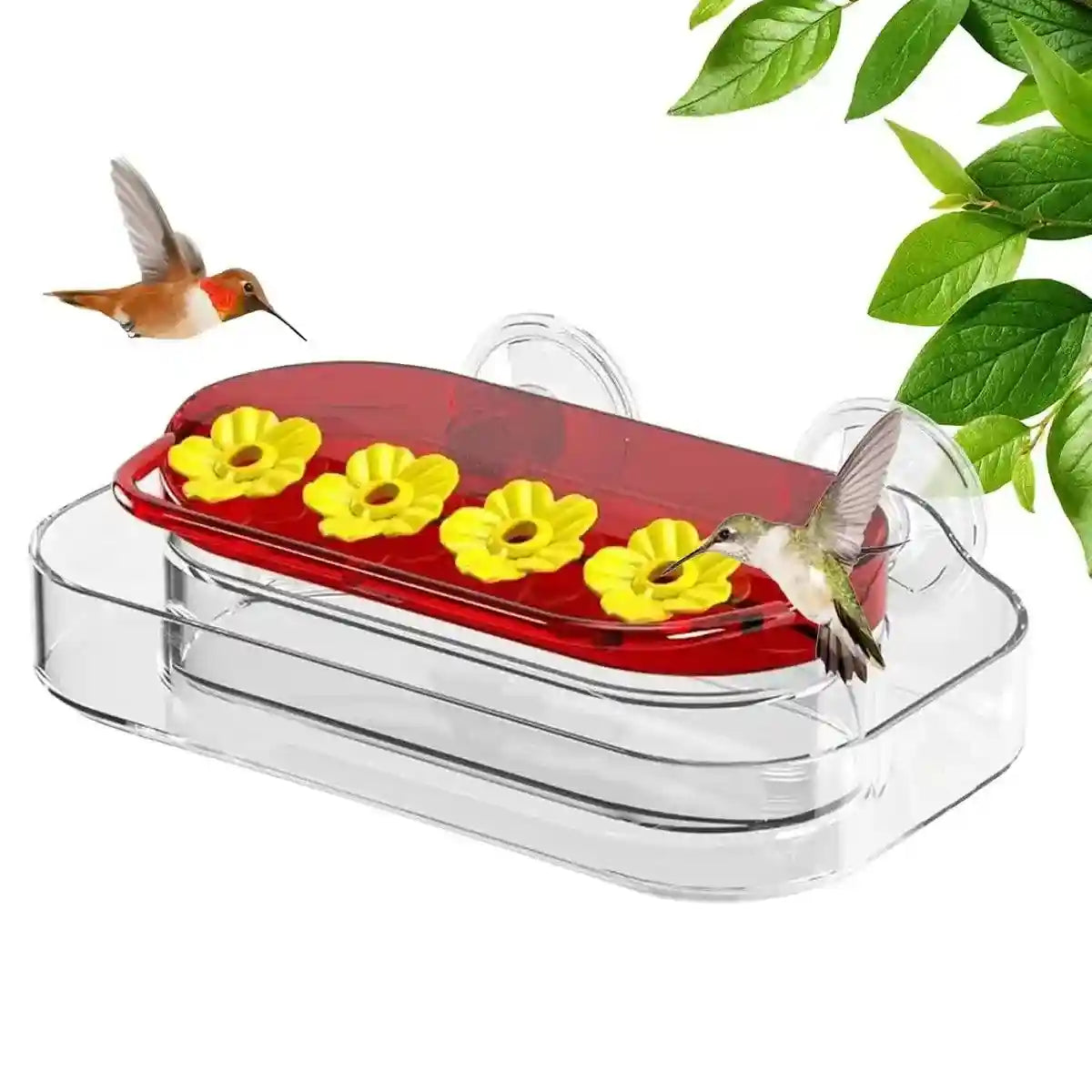 Window Hummingbird Feeder 10oz Capacity with Suction Cup and Ant Moat