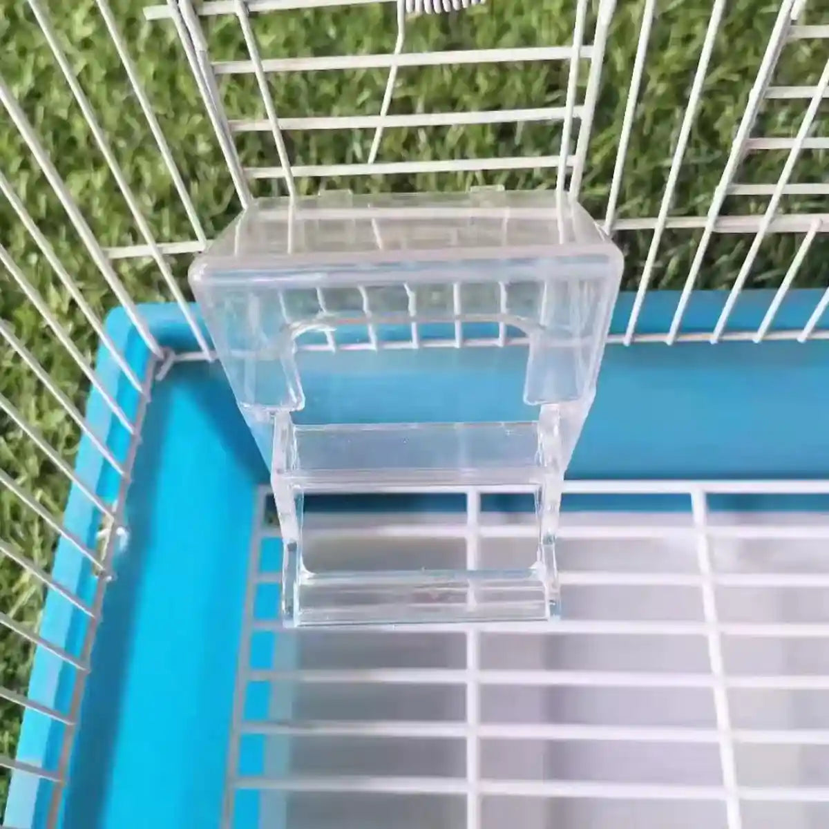 Transparent Plastic Birdcage Food Water Cup Anti-Splash Feeder Bowl