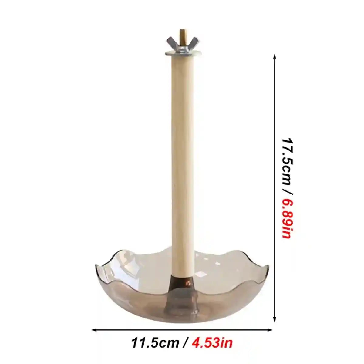 Transparent Bird Feeding Bowl with Perch for Parrots and Lovebirds