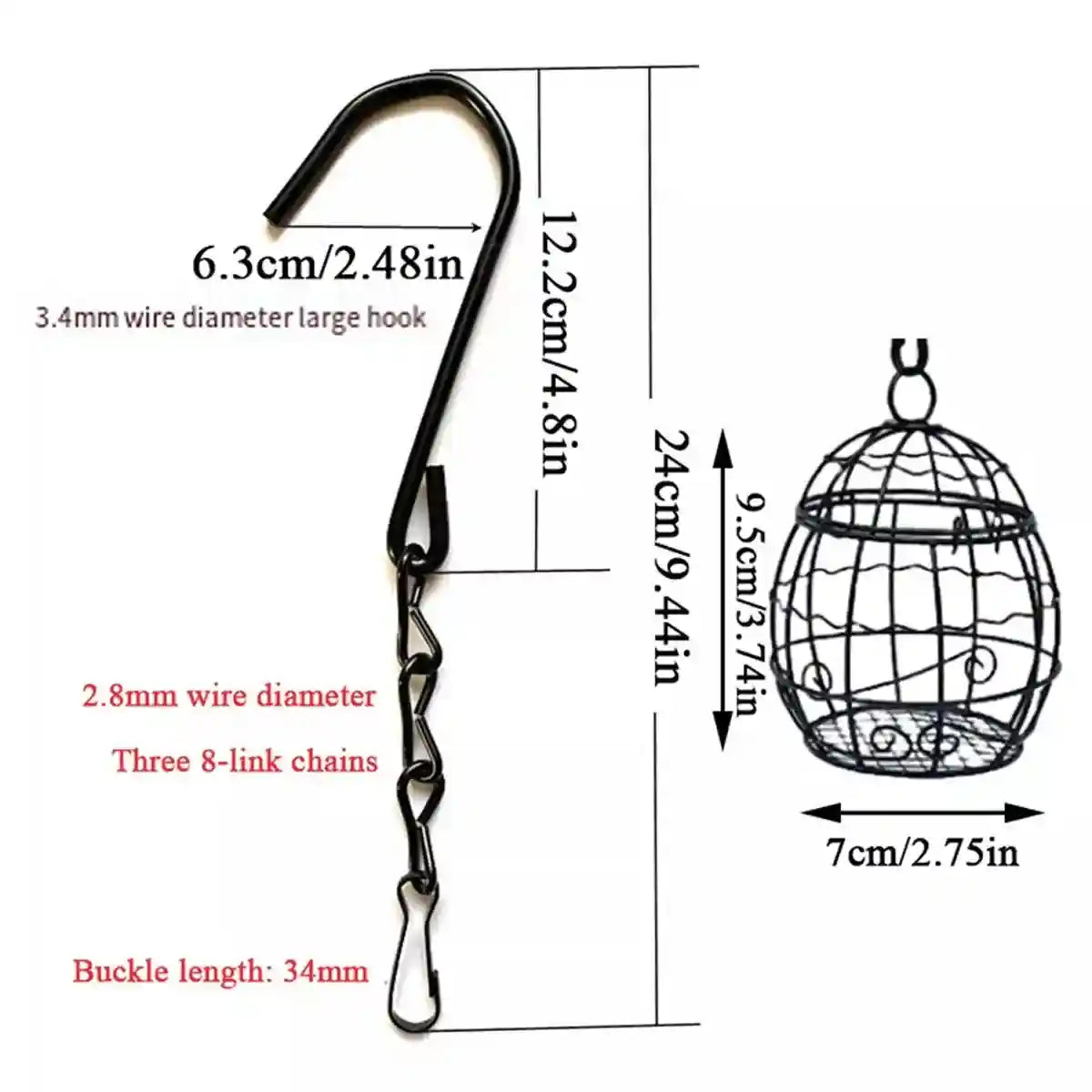 Spring-Style Hanging Bird Feeder for Outdoor Garden or Balcony