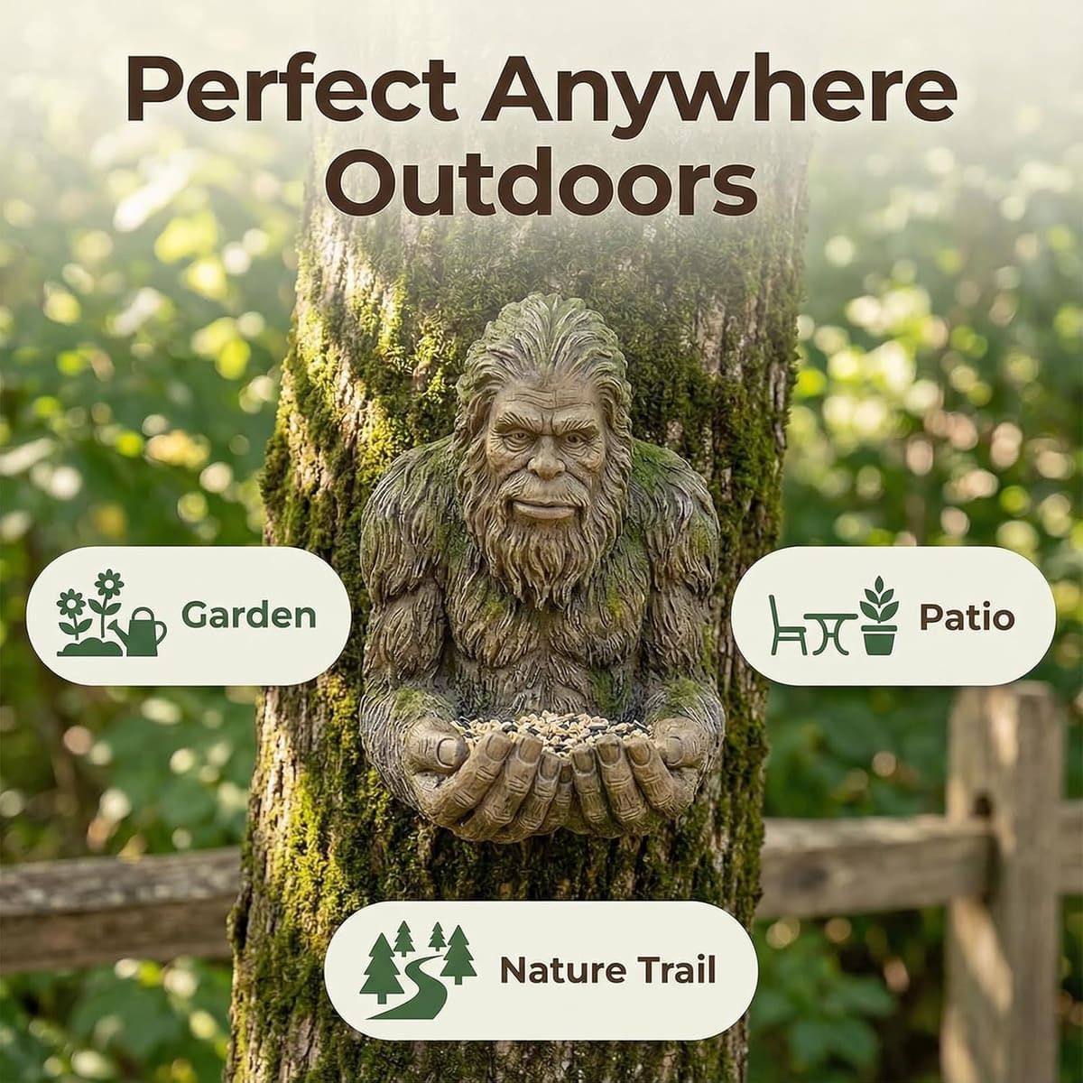 Tree Face Resin Bird Feeder for Garden Use