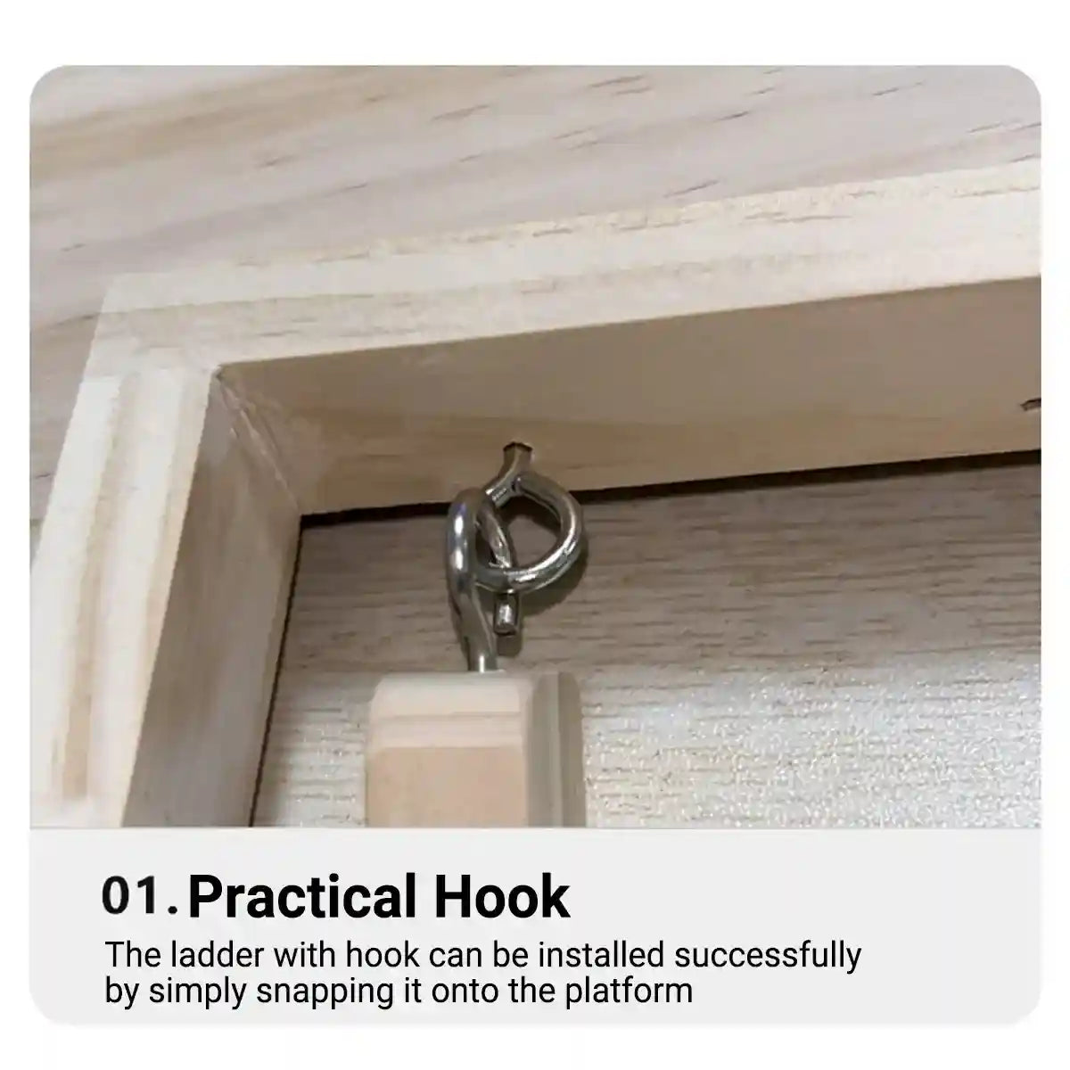 Parrot Cage Platform with Ladder Wooden Bird Stand for Small Birds