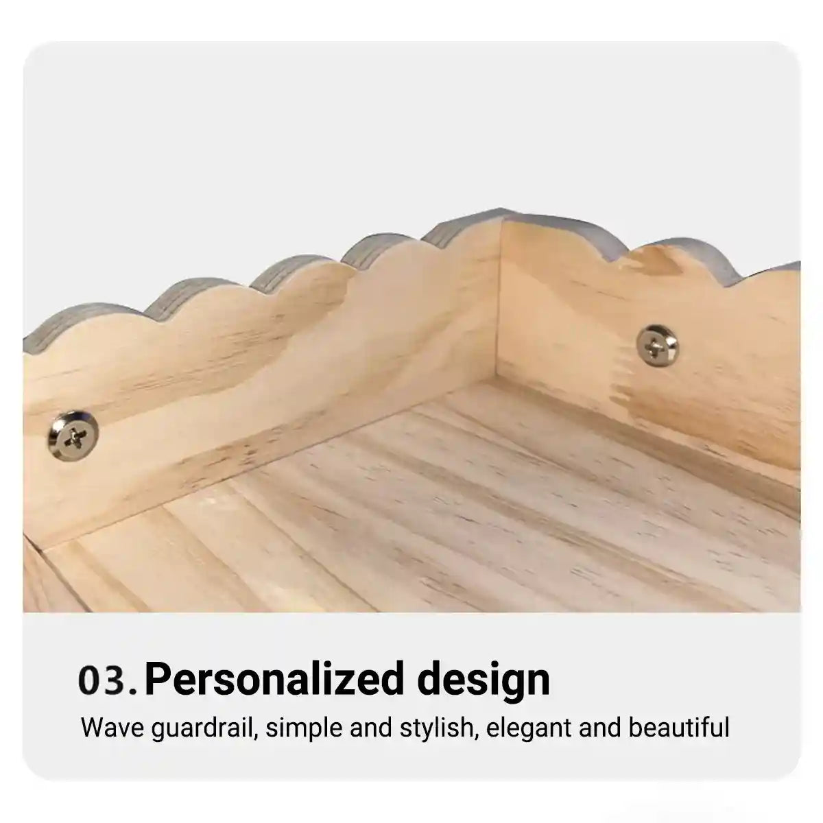 Parrot Cage Platform with Ladder Wooden Bird Stand for Small Birds