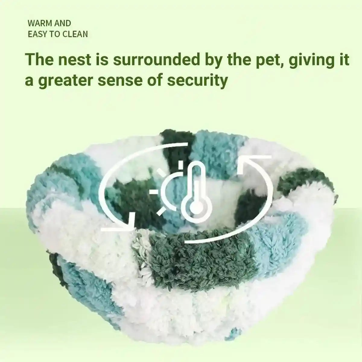 Soft Plush Bird Nest with Wooden Perch Cozy Cage Bed for Small Birds