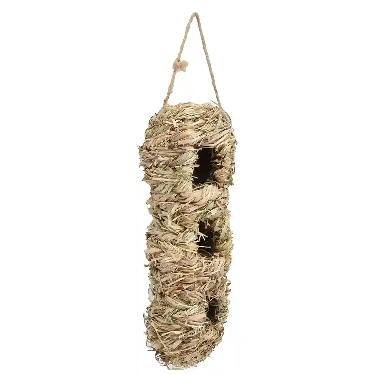 Natural Woven Hanging Bird Nest Peanut Style Bird House for Garden