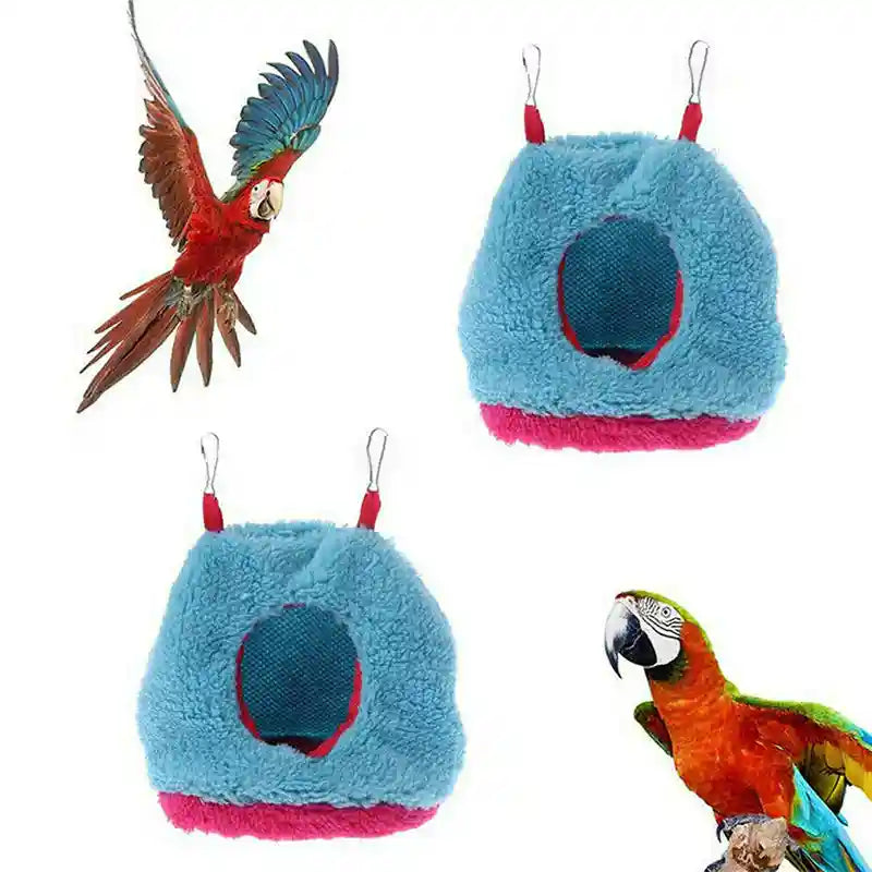 Cozy Parrot House Hammock Hut for Birds S/M/L