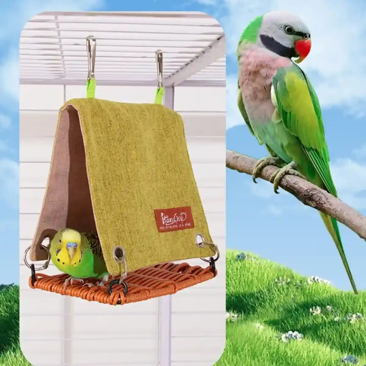 Breathable Bird Nest Hammock for Small Parrots Summer Hanging Bed
