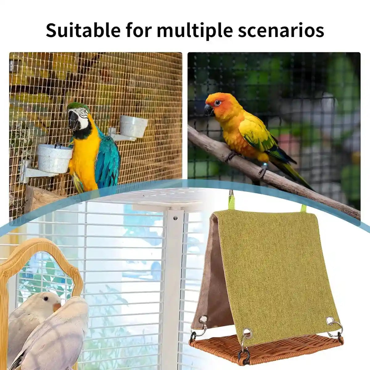 Breathable Bird Nest Hammock for Small Parrots Summer Hanging Bed