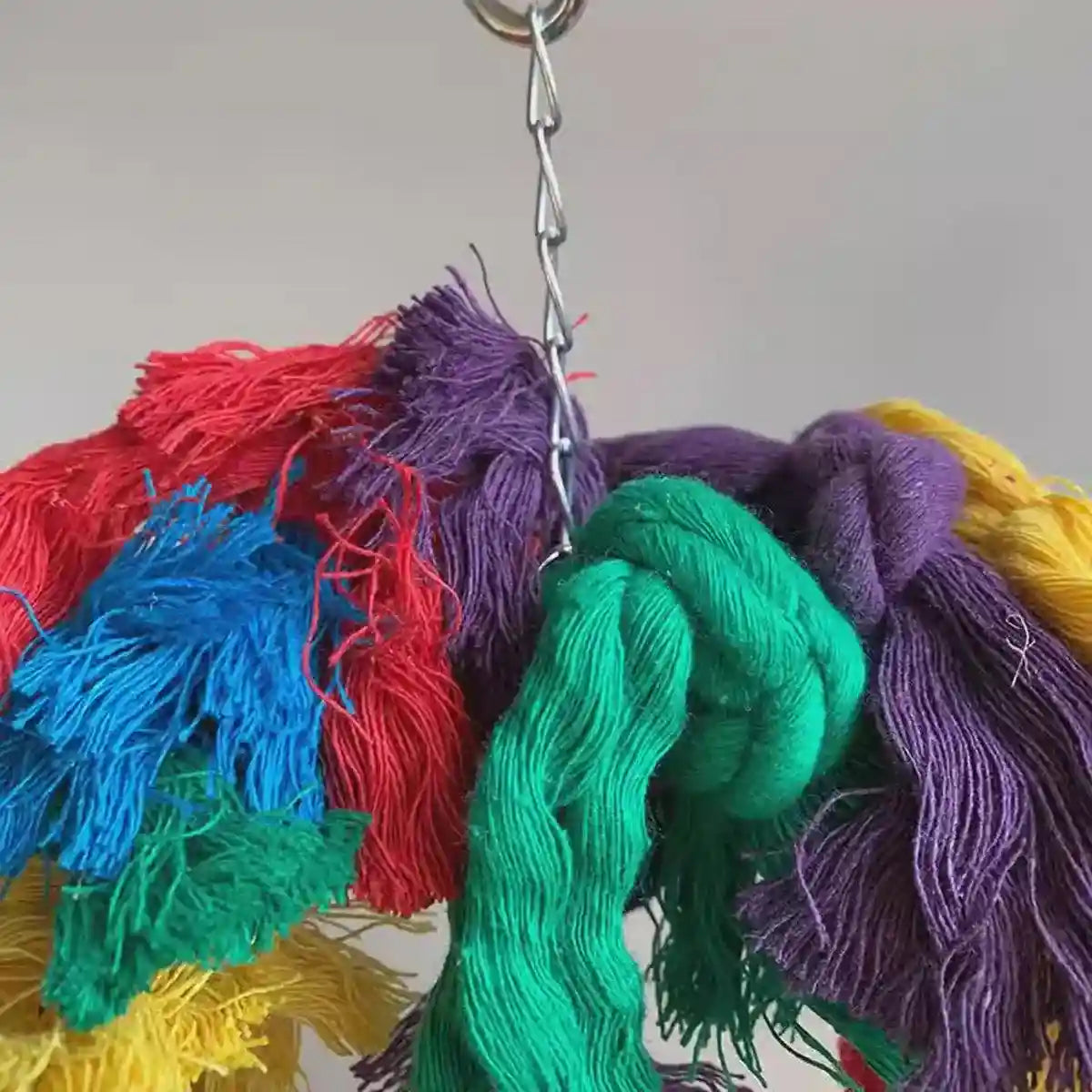 Colorful Cotton Ring Toy for Birds – Durable Rope Perches for Birds