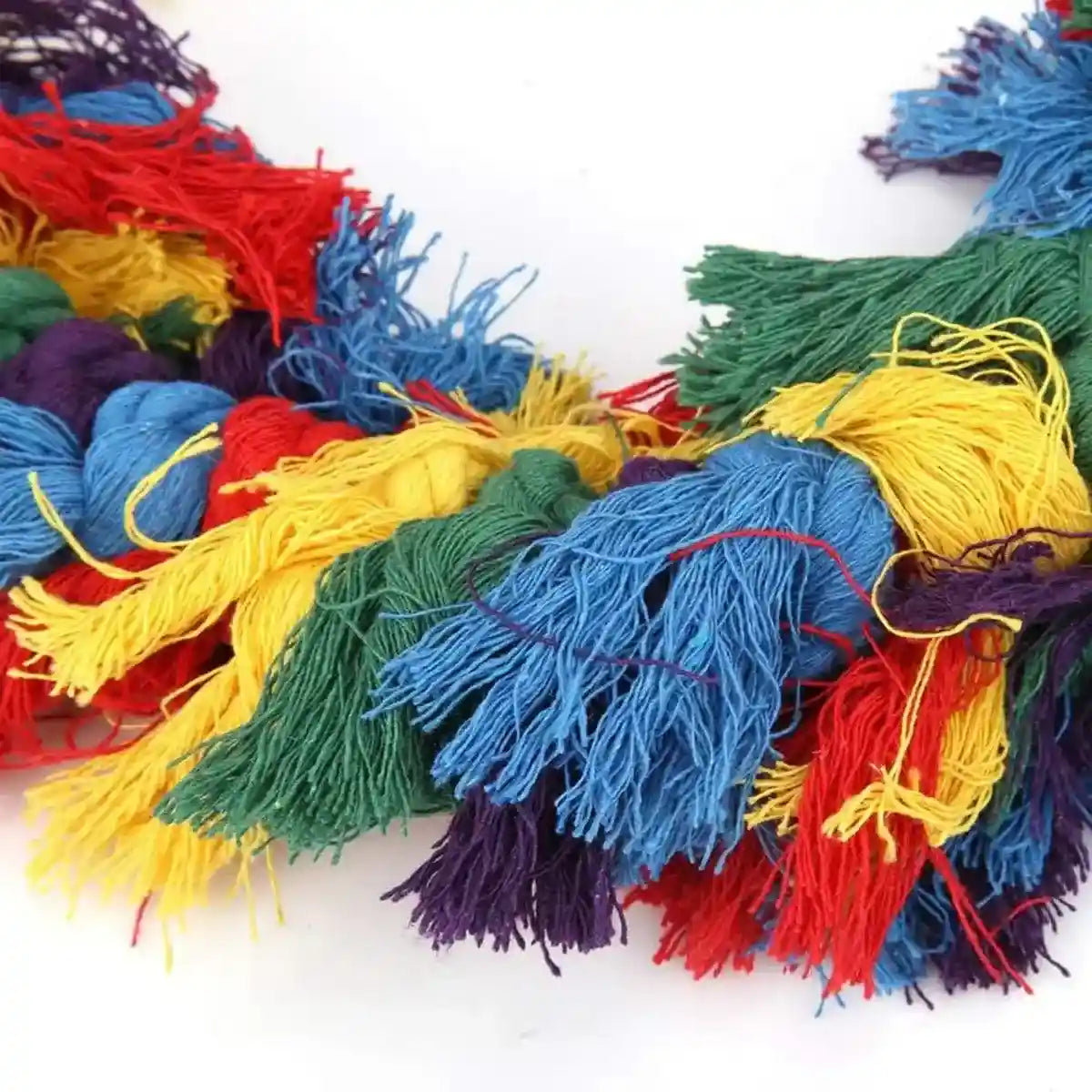 Colorful Cotton Ring Toy for Birds – Durable Rope Perches for Birds