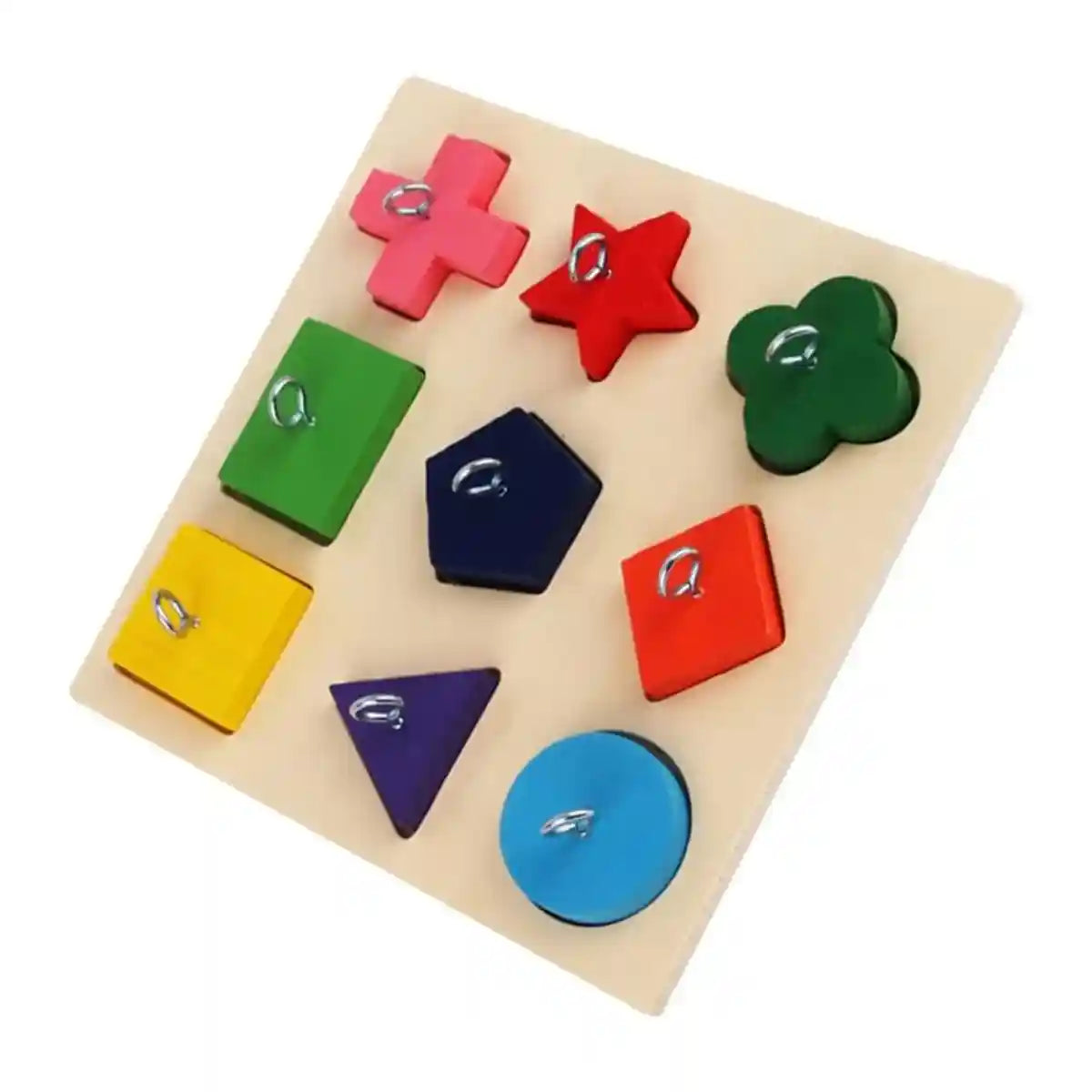 Parrot Training Toy Educational Clock Design with Wooden Blocks for Play