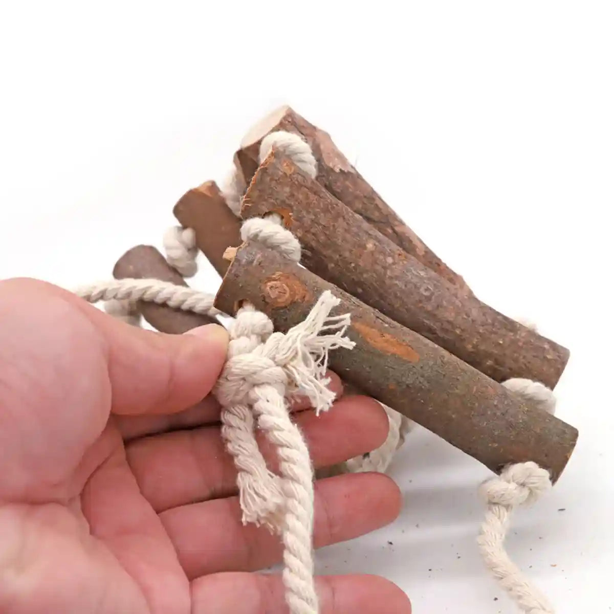 Wooden Parrot Ladder Toy 2PCS Hanging Bridge for Birds Cage