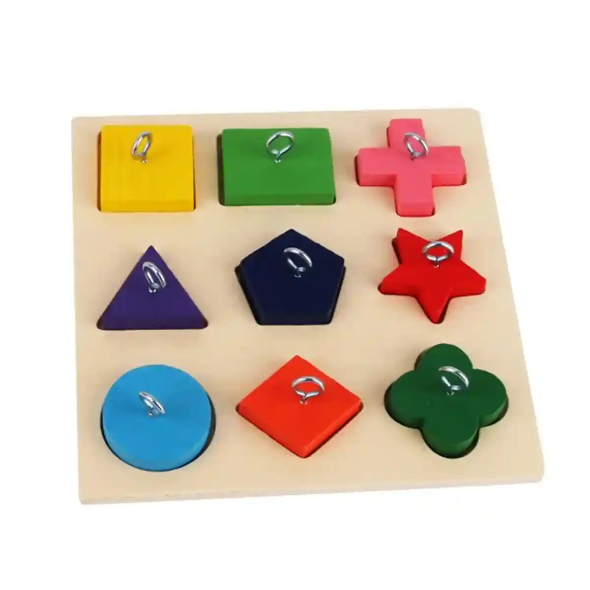 Parrot Training Toy Educational Clock Design with Wooden Blocks for Play