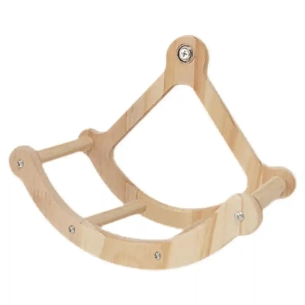 Wooden Parrot Toy Set with Spinning Wheel & Rocker for Cage Mounting