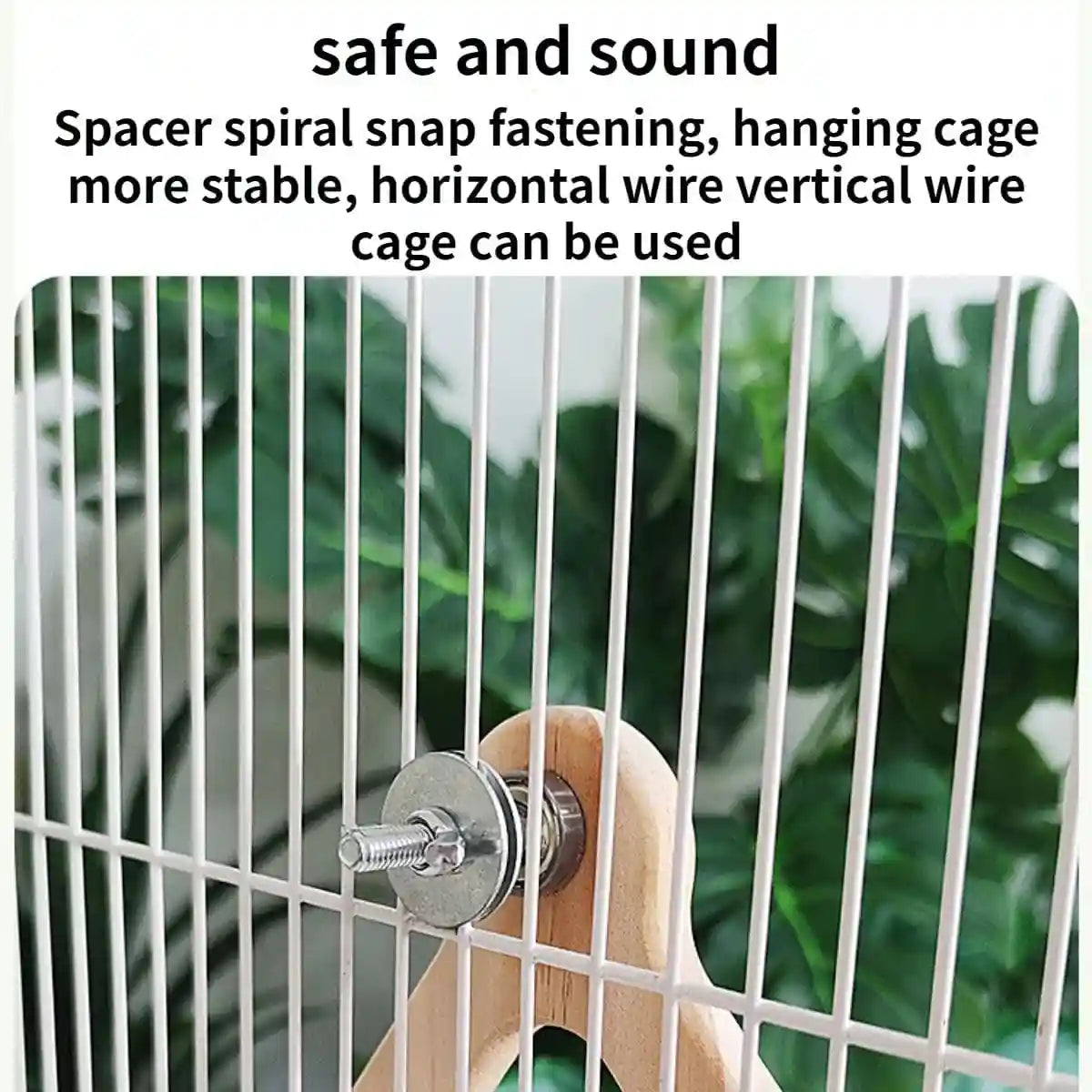 Wooden Parrot Toy Set with Spinning Wheel & Rocker for Cage Mounting