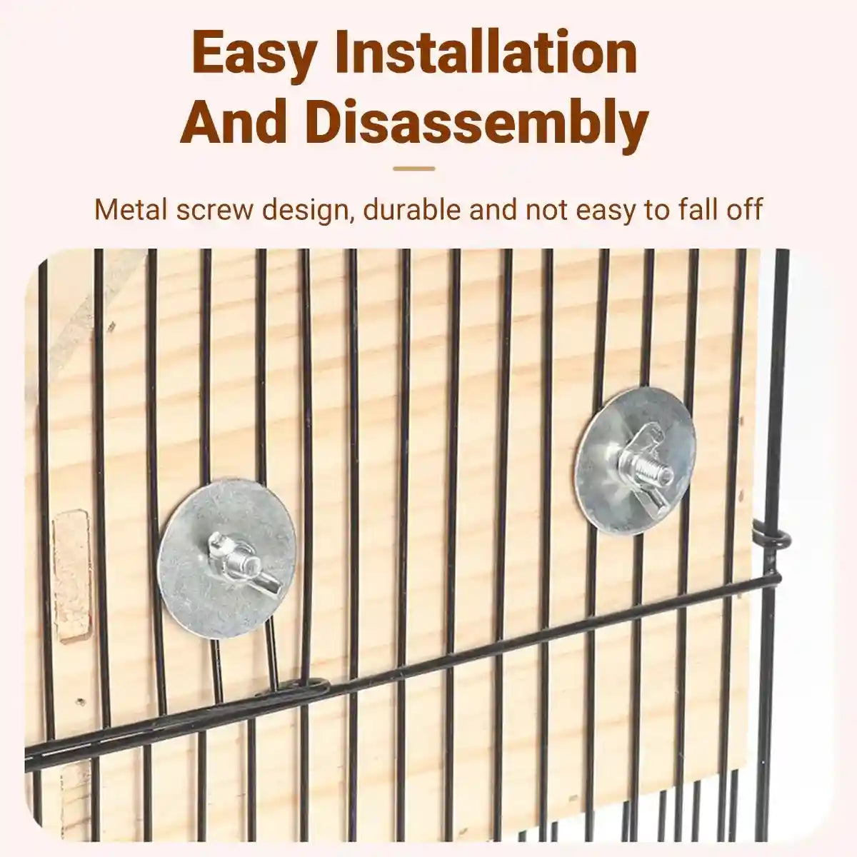 Multifunctional Wooden Bird House Villa with Feeder Natural Nesting Box