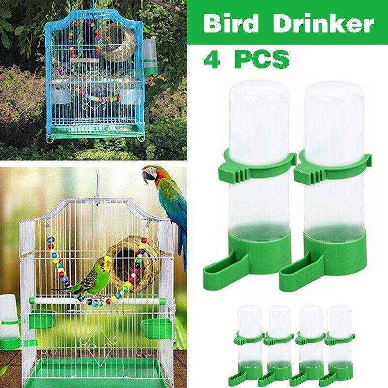 4-Piece Set Bird Water Feeder and Food Feeder for Bird Cages