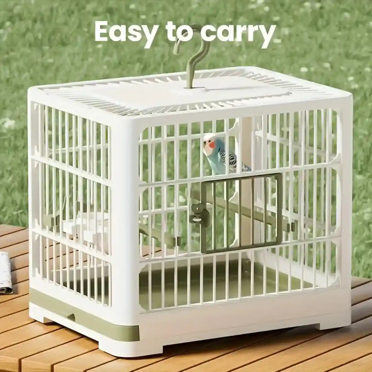 Portable Bird Cage with Tray & Hook Travel Cage for Small Birds