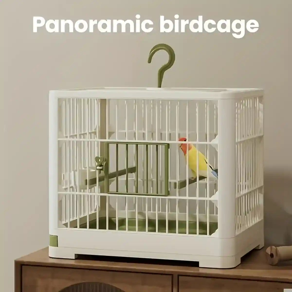Portable Bird Cage with Tray & Hook Travel Cage for Small Birds