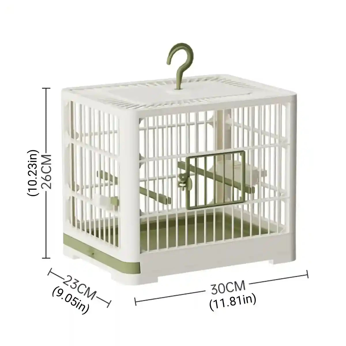Portable Bird Cage with Tray & Hook Travel Cage for Small Birds