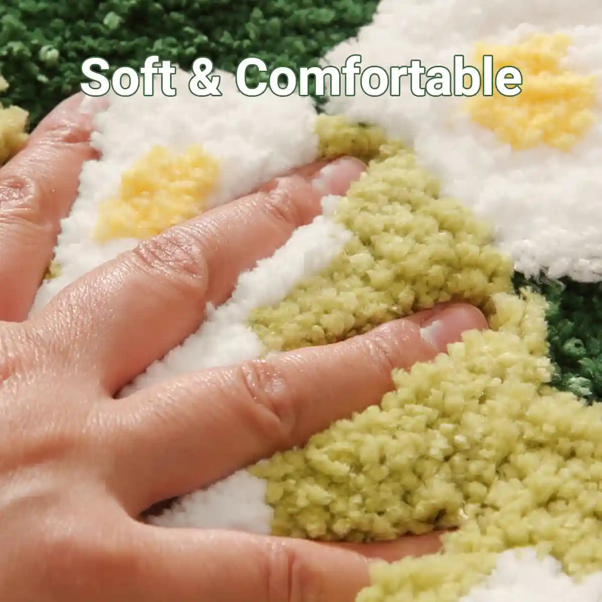 Soft Pet Floor Mat With Non-Slip Base And Flower Pattern