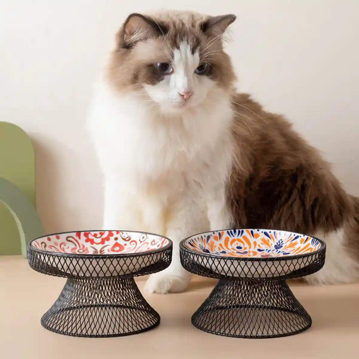 Bohemian Ceramic Cat Bowl