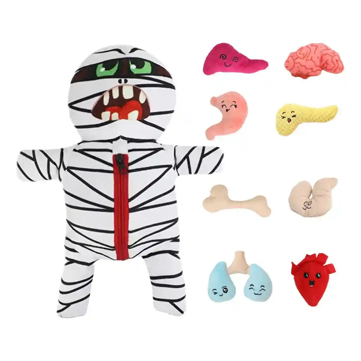 Mummy Plush Dog Toy Set 9-in-1 Interactive
