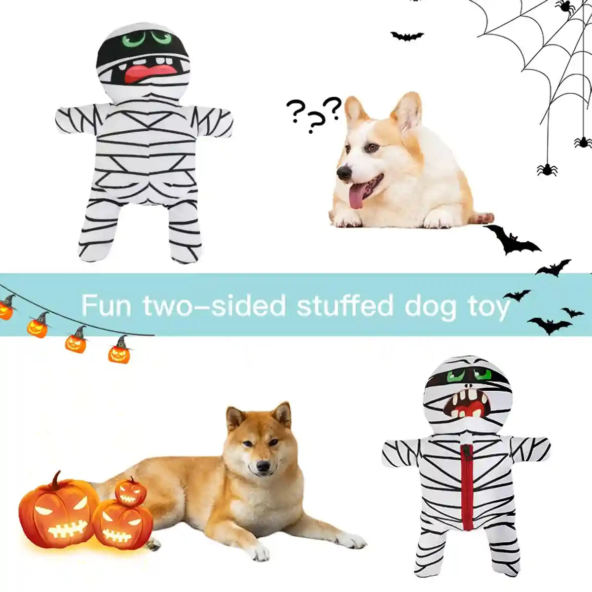 Mummy Plush Dog Toy Set 9-in-1 Interactive