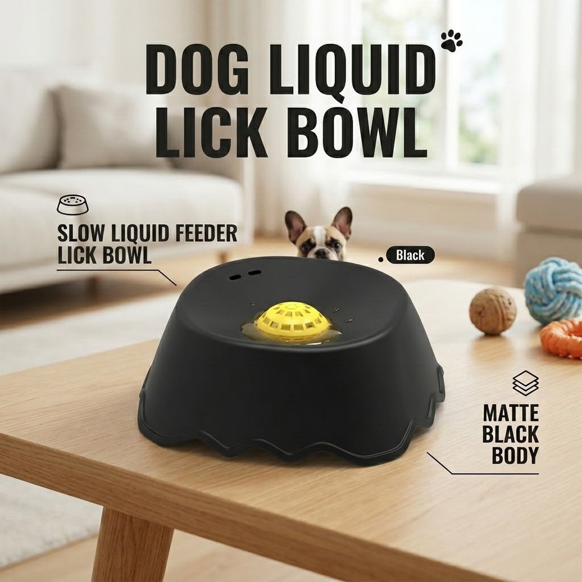 Slow Feeder Dog Lick Bowl for Wet Food