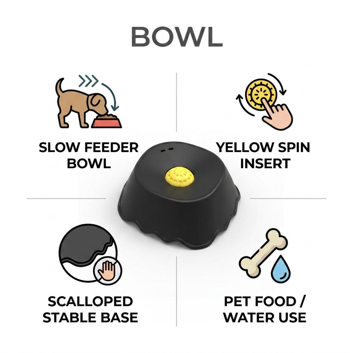 Slow Feeder Dog Lick Bowl for Wet Food