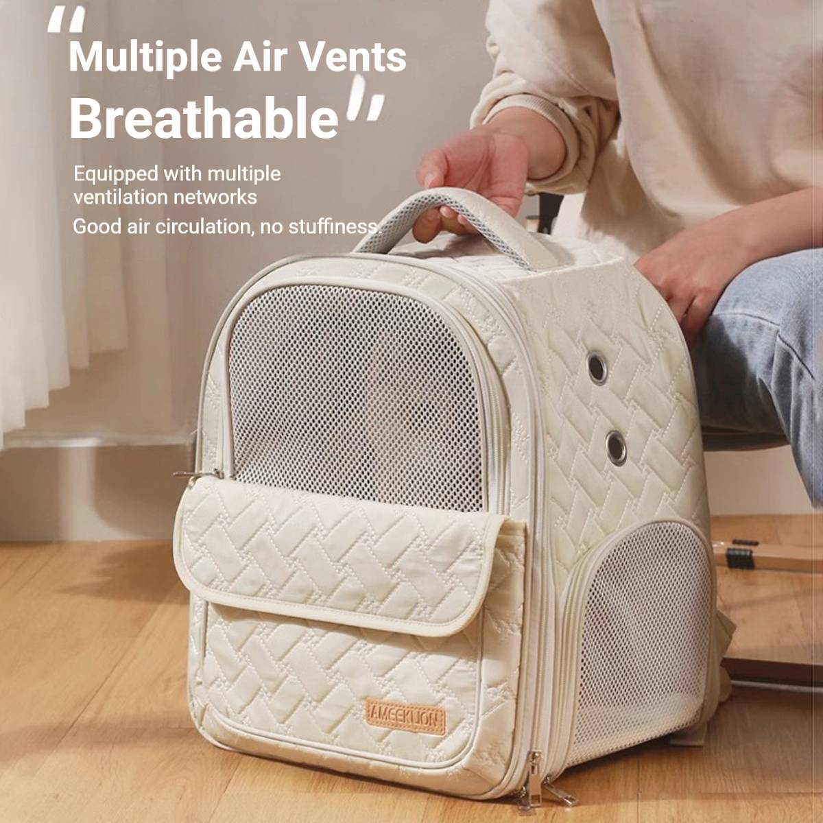 Breathable Pet Backpack For Cats And Small Dogs