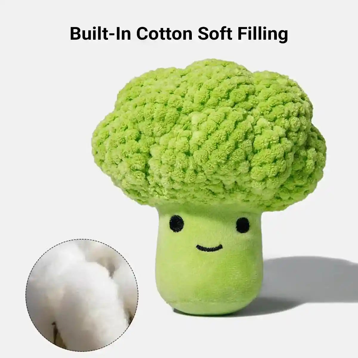 Broccoli Dog Plush Toy With Squeaker