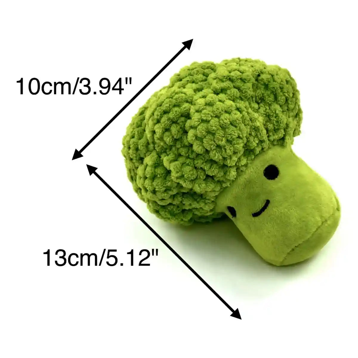 Broccoli Dog Plush Toy With Squeaker
