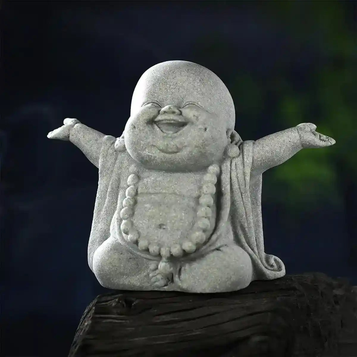 Mini Cement Buddha Figurine for Spiritual Aquarium Decoration