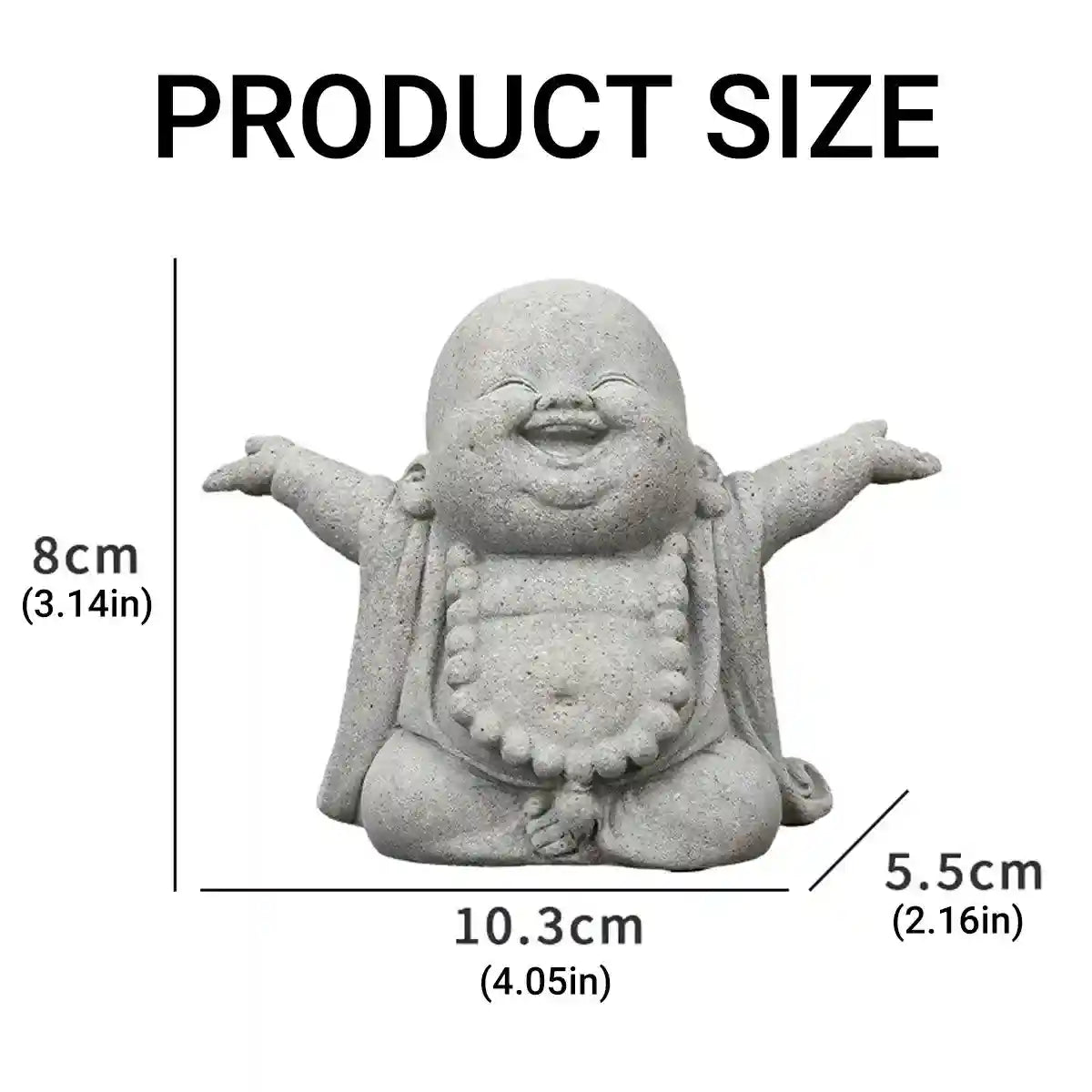 Mini Cement Buddha Figurine for Spiritual Aquarium Decoration