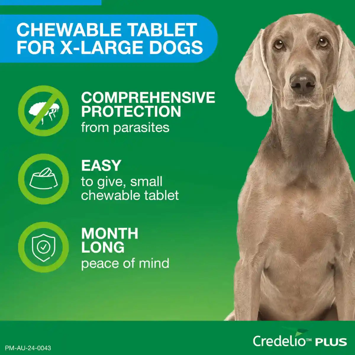 Credelio Plus Chewable Tablets For Extra Large Dogs 22.1-45kg