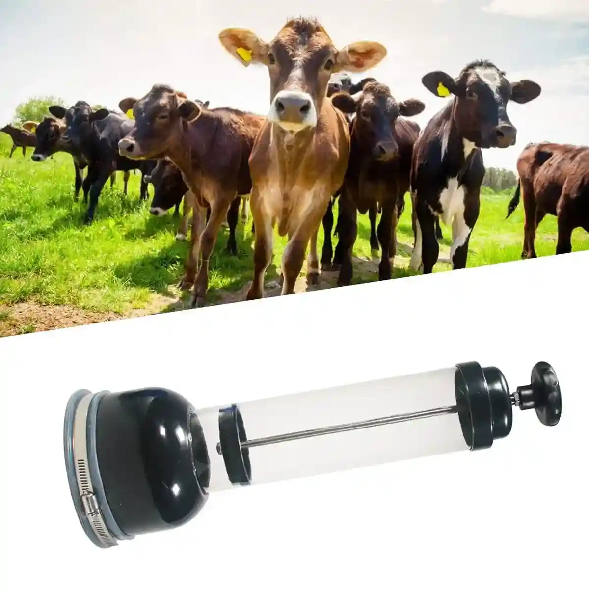 Emergency Calf Pump for Newborn Resuscitation Adjustable Suction Tool