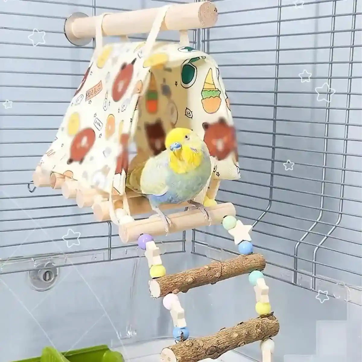 Canvas Bird Hammock with Ladder