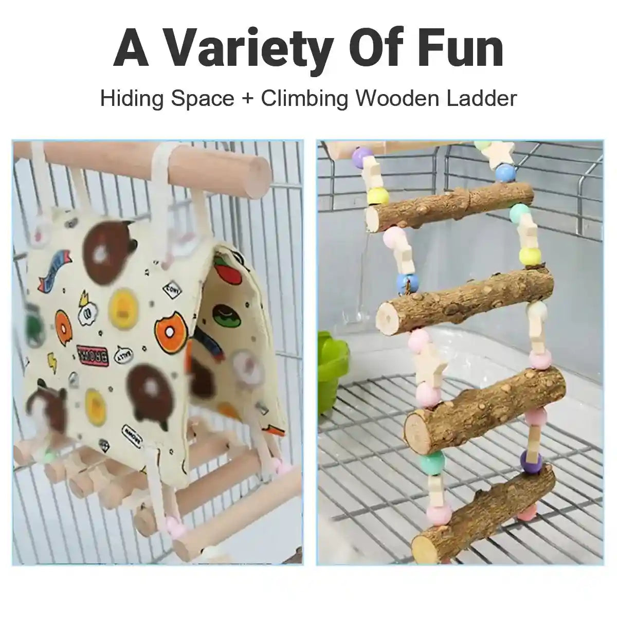 Canvas Bird Hammock with Ladder