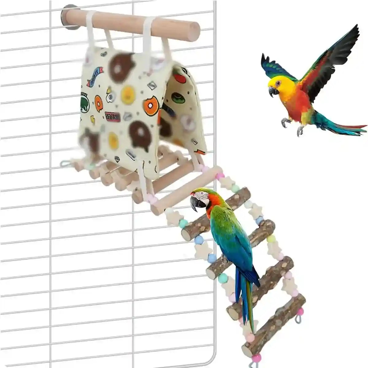 Canvas Bird Hammock with Ladder