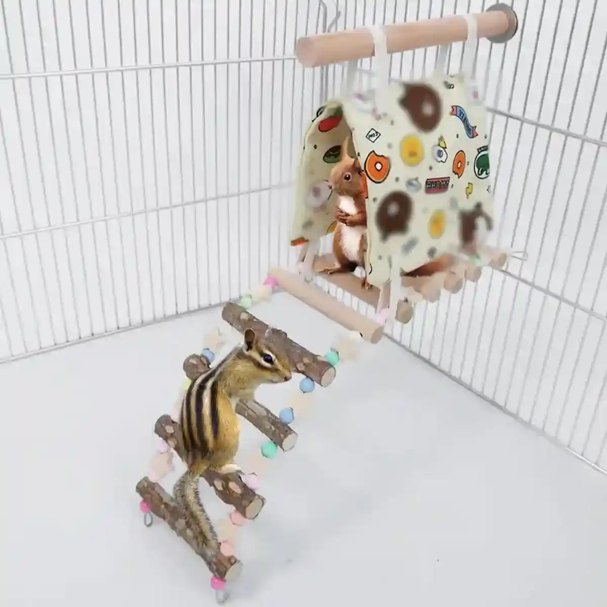 Canvas Bird Hammock with Ladder