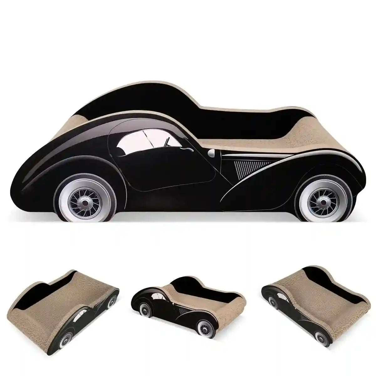 Luxury Car-Shaped Cat Scratcher Bed Cardboard Lounger