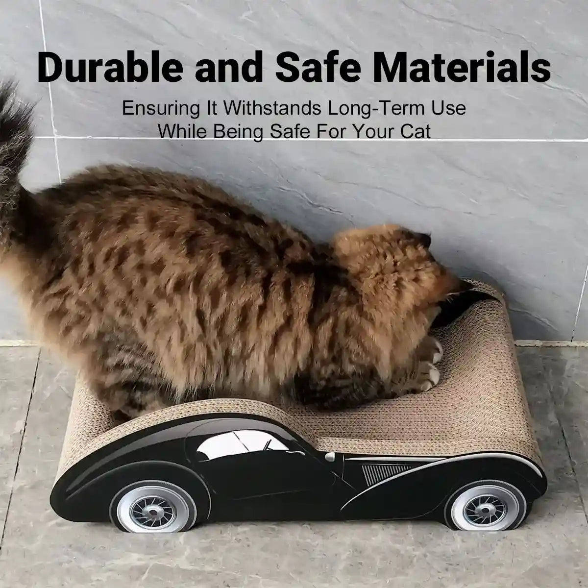 Luxury Car-Shaped Cat Scratcher Bed Cardboard Lounger