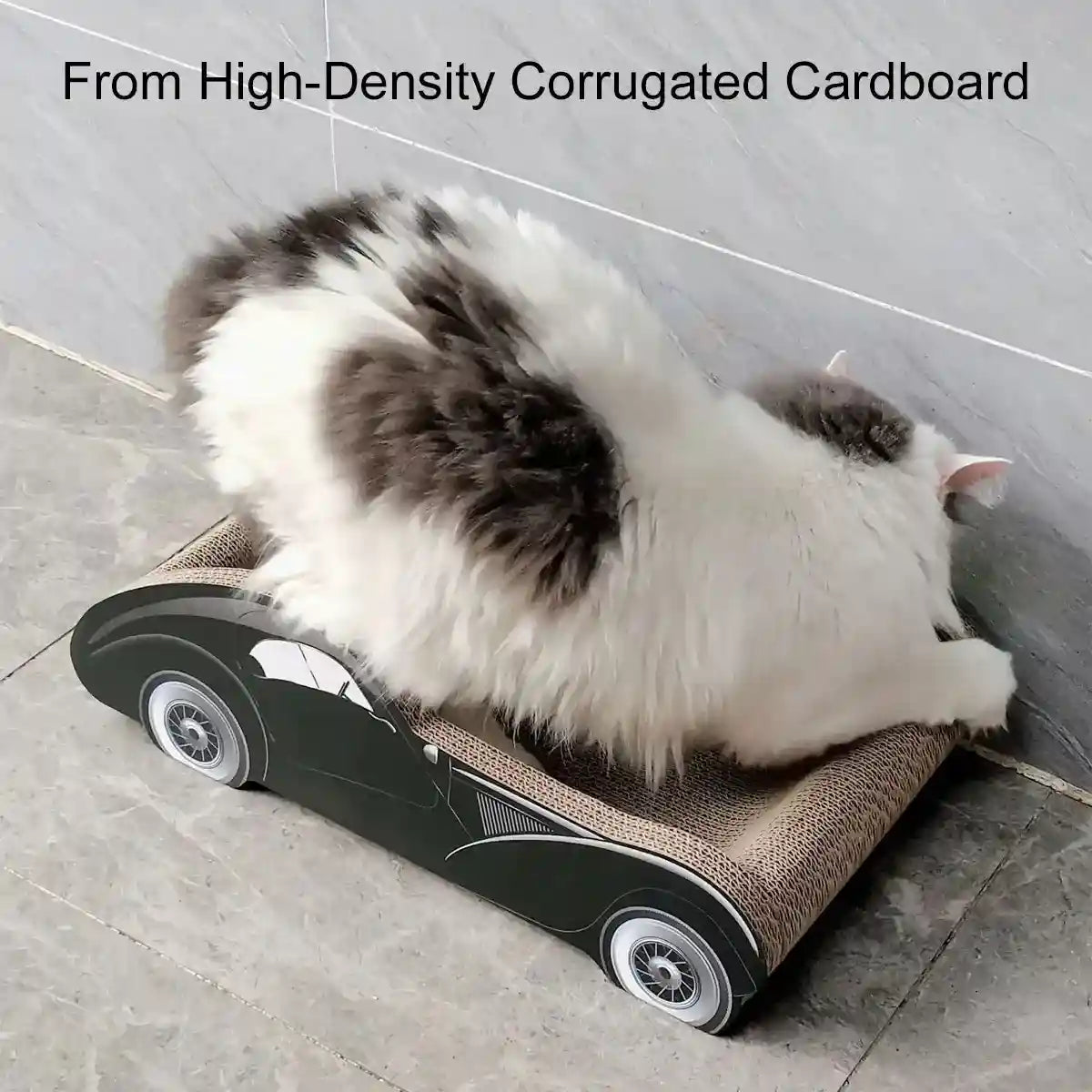Luxury Car-Shaped Cat Scratcher Bed Cardboard Lounger