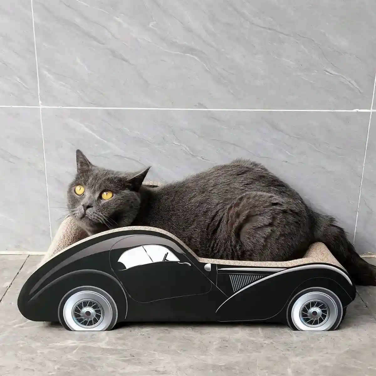 Luxury Car-Shaped Cat Scratcher Bed Cardboard Lounger