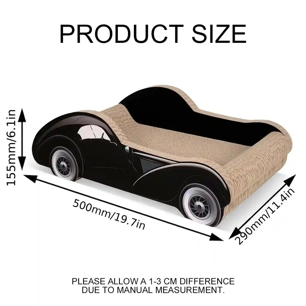 Luxury Car-Shaped Cat Scratcher Bed Cardboard Lounger