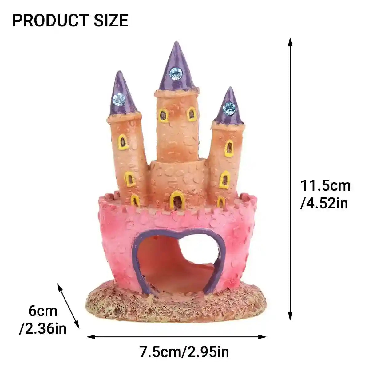 Resin Castle Aquarium Ornament Decorative Fish Tank Hideout
