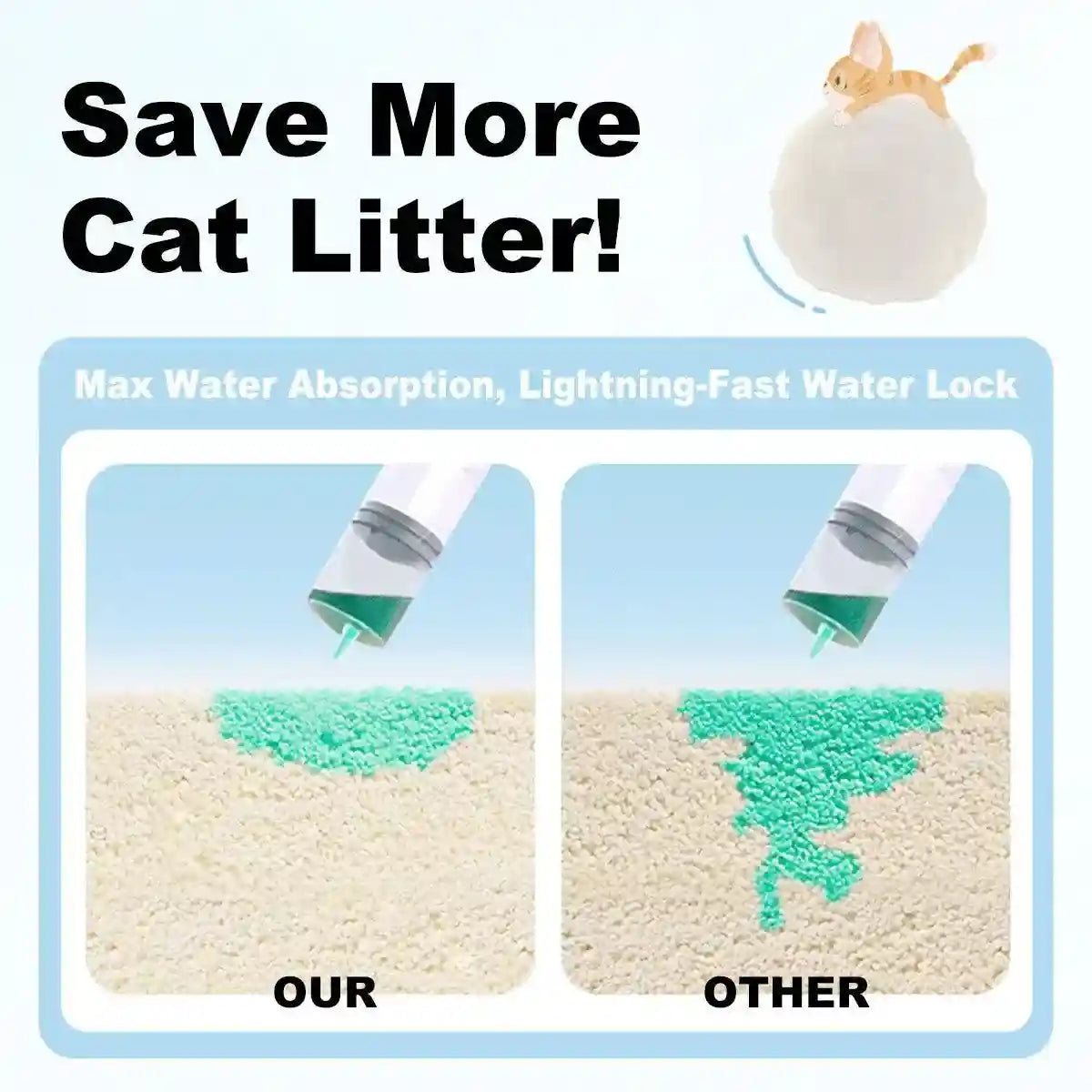 2pcs Natural Tapioca Cat Litter Clumping Odor Control & Low Tracking