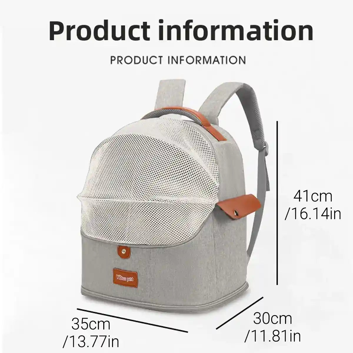 Breathable Pet Travel Backpack Carrier Portable & Expandable Design